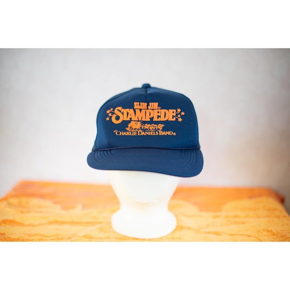 Vintage Slim Jim The Charlie Daniels Band SnapBack Hat, Volunteer Jam Promo Rare - Picture 1 of 12